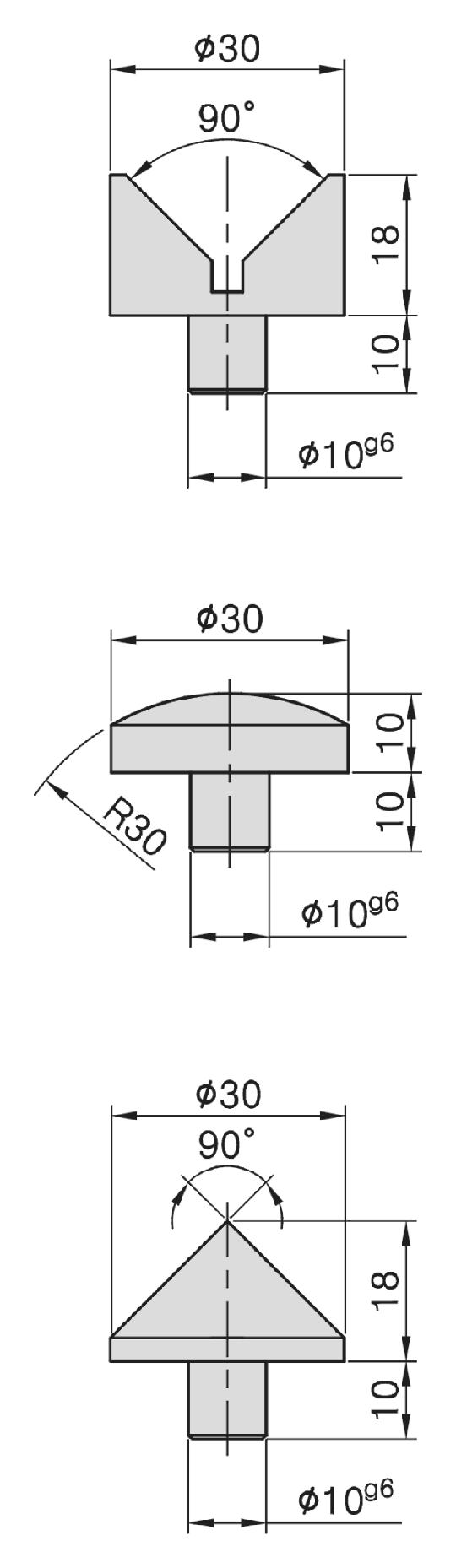 PT12 Jack Screw Tip dimension drawing
