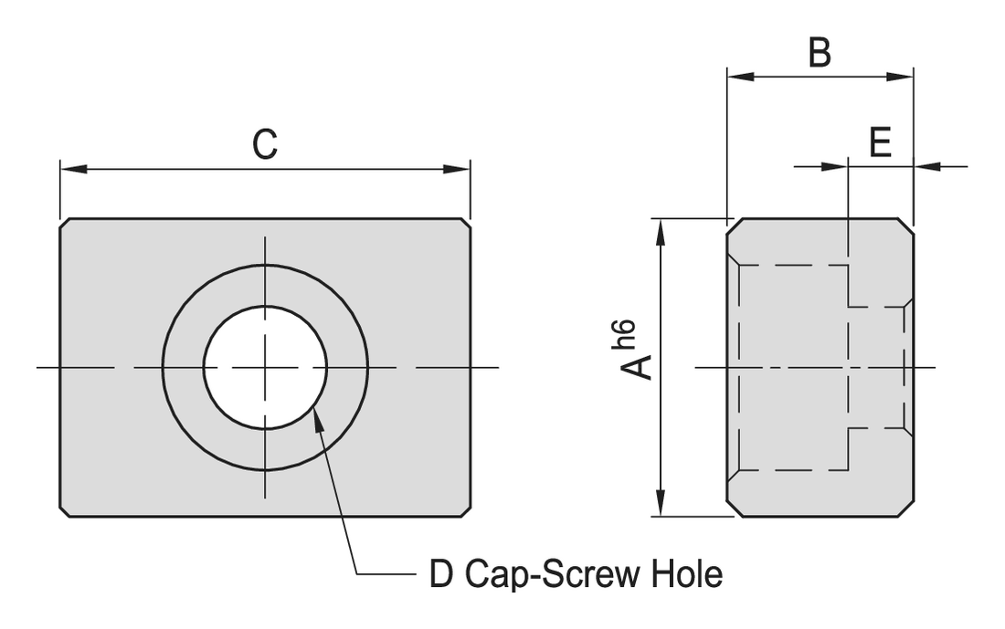 PT27 Locating Key (Straight) dimension drawing