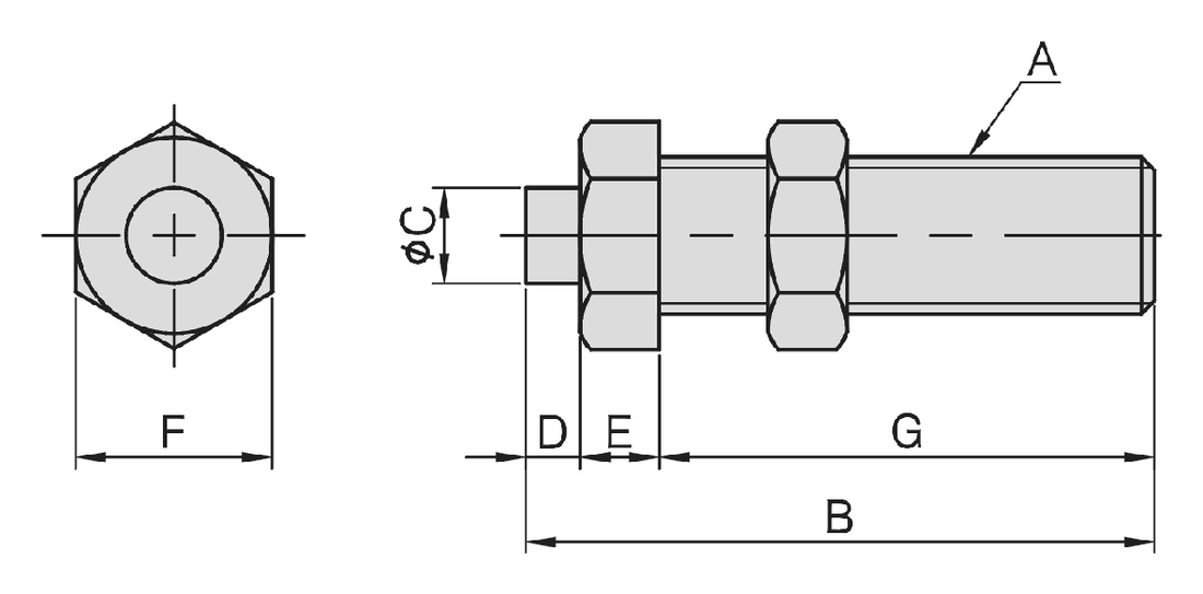 PT39 Clamp Rest dimension drawing