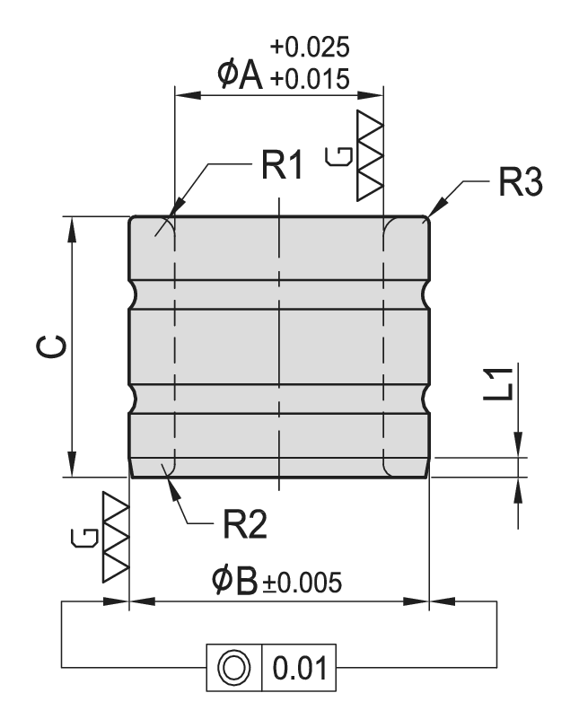 PT44 Positioning Bushing dimension drawing