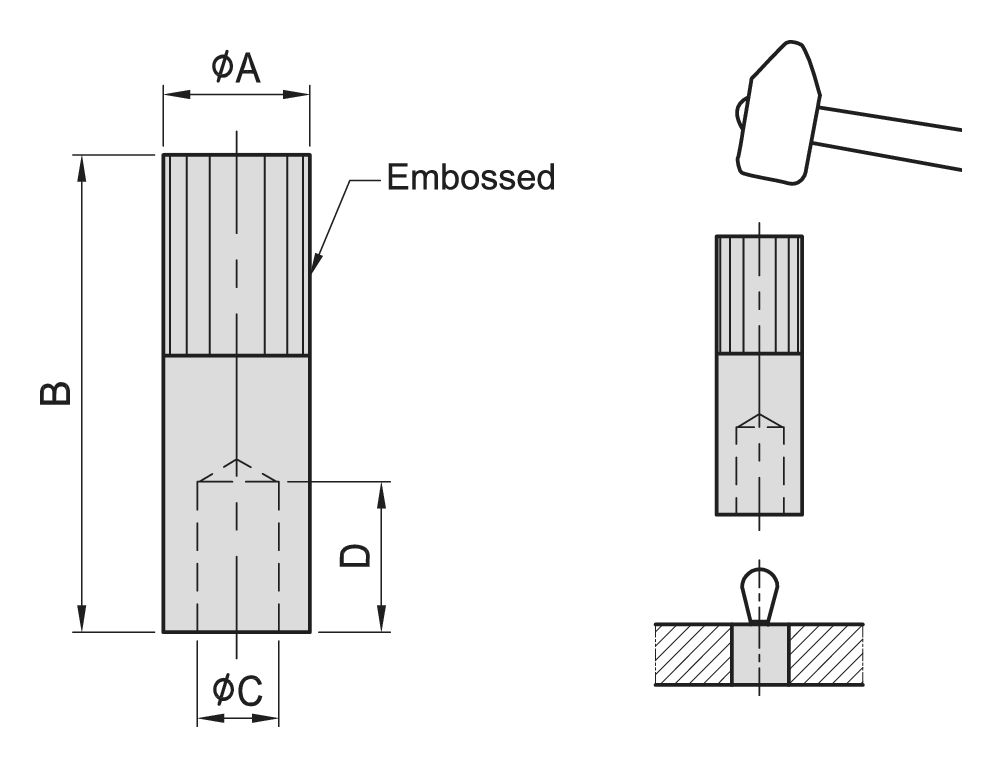 PT57 Installation Tool dimension drawing